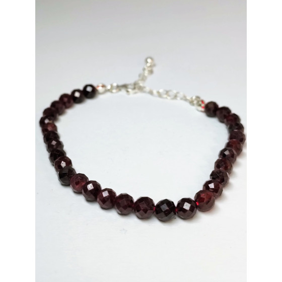Bracelet Facettes Grenat