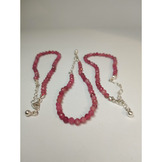 Bracelet Facettes Rubis