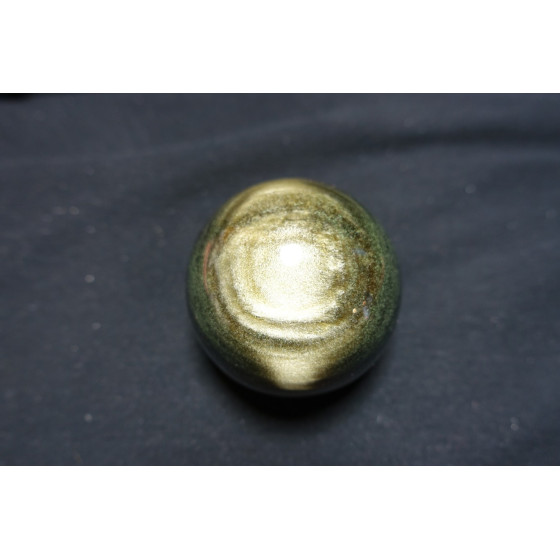 Sphère en obsidienne dorée AA