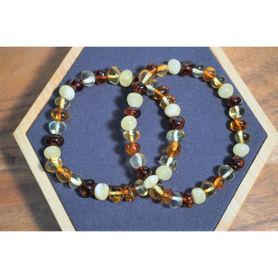 Bracelet adulte Ambre Trois Couleurs