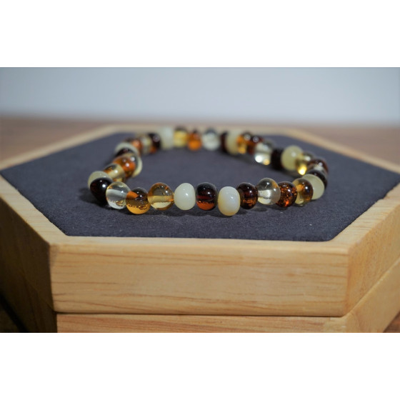 Bracelet adulte Ambre Trois Couleurs