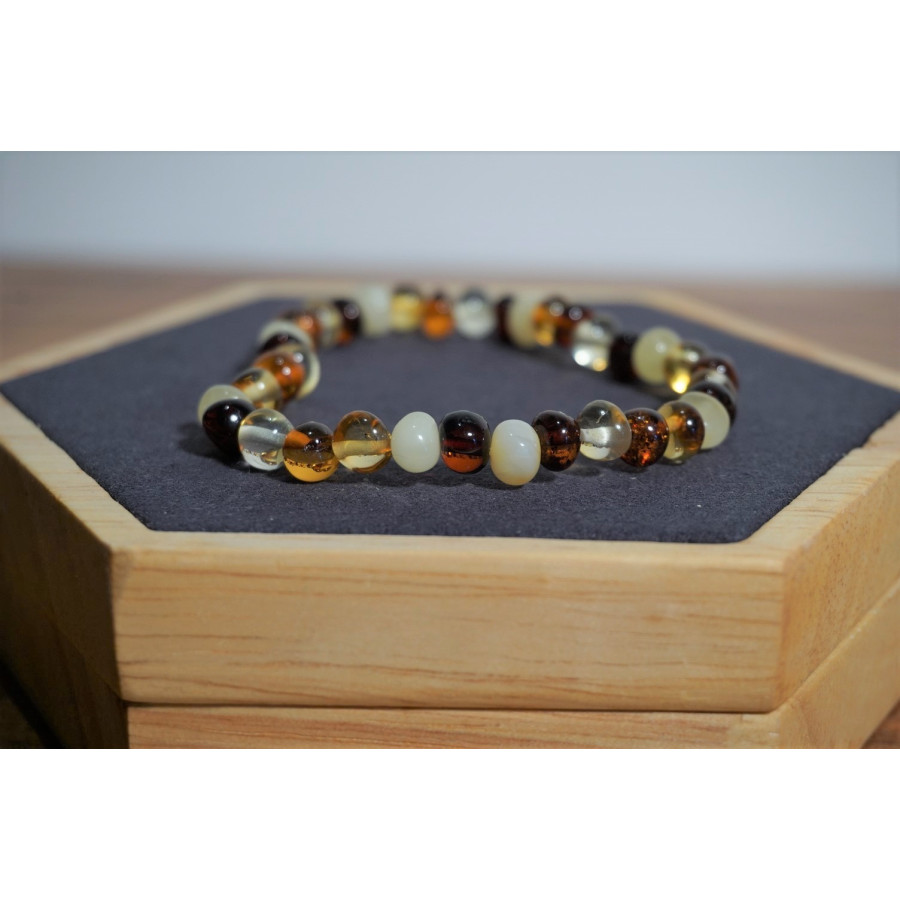 Bracelet adulte Ambre Trois Couleurs
