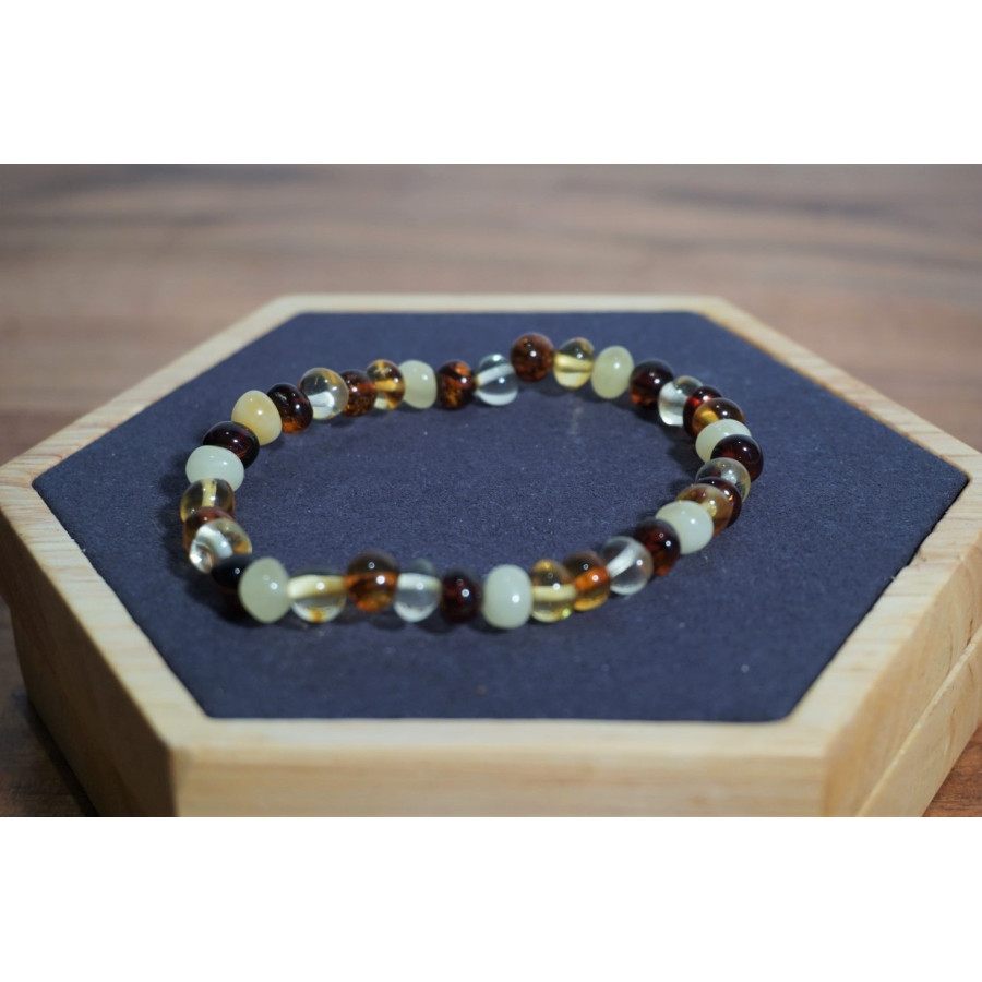 Bracelet adulte Ambre Trois Couleurs