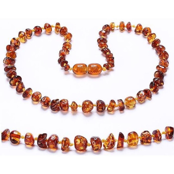 Collier bébé Ambre Cognac AA