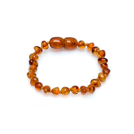 Bracelet Ambre Bébé Cognac AA