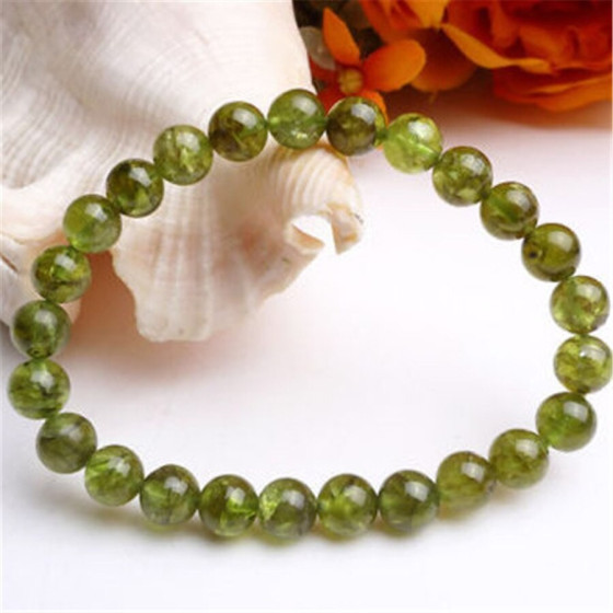 Bracelet péridot perles AA