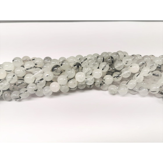 Fil Quartz tourmaline perles A