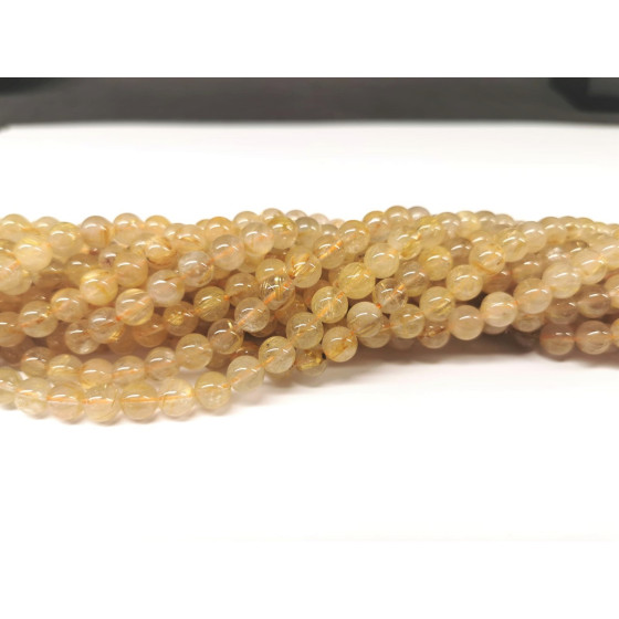 Fil quartz rutile perles A