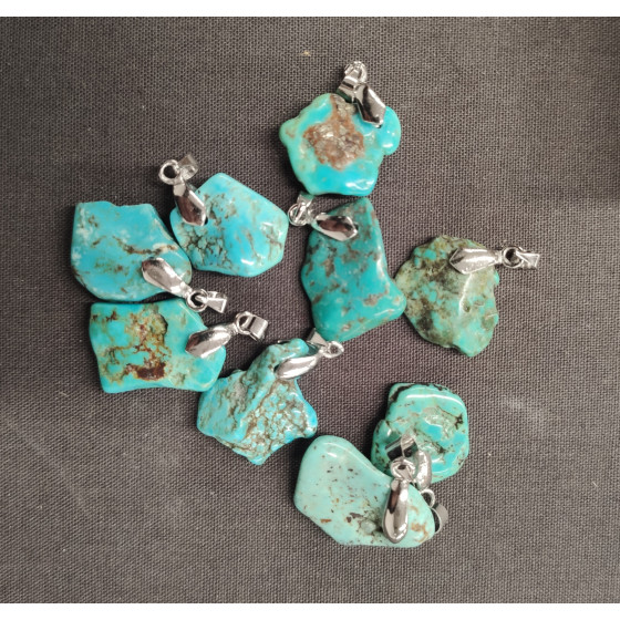 Pendentif Turquoise chips A