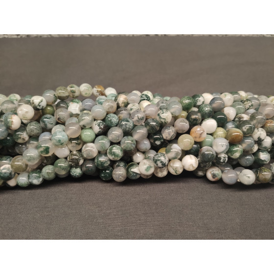 Fil Agate d'arbre perles A