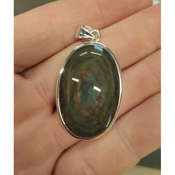 Pendentif obsidienne manta...
