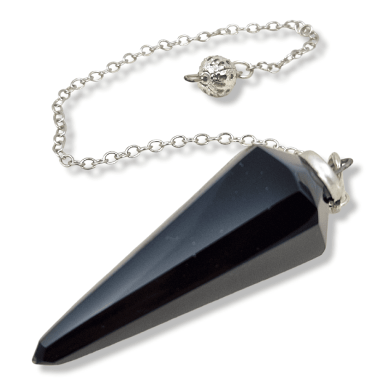 Pendule facettes obsidienne...
