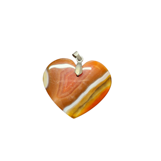 Pendentif coeur Cornaline