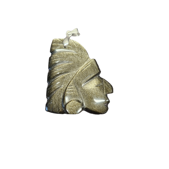 Pendentif Apache obsidienne...