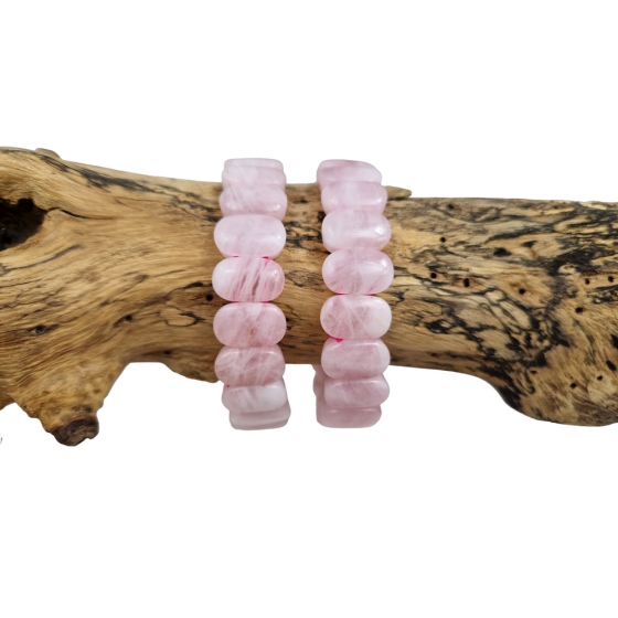 Bracelet Quartz rose plat