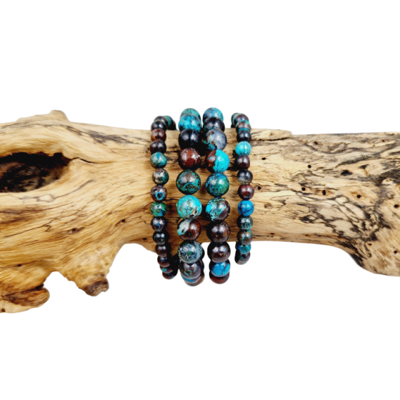Bracelet chrysocolle perles AA