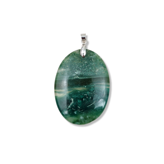 Pendentif Calcédoine verte A