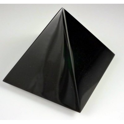 Pyramide 7 cm obsidienne noire