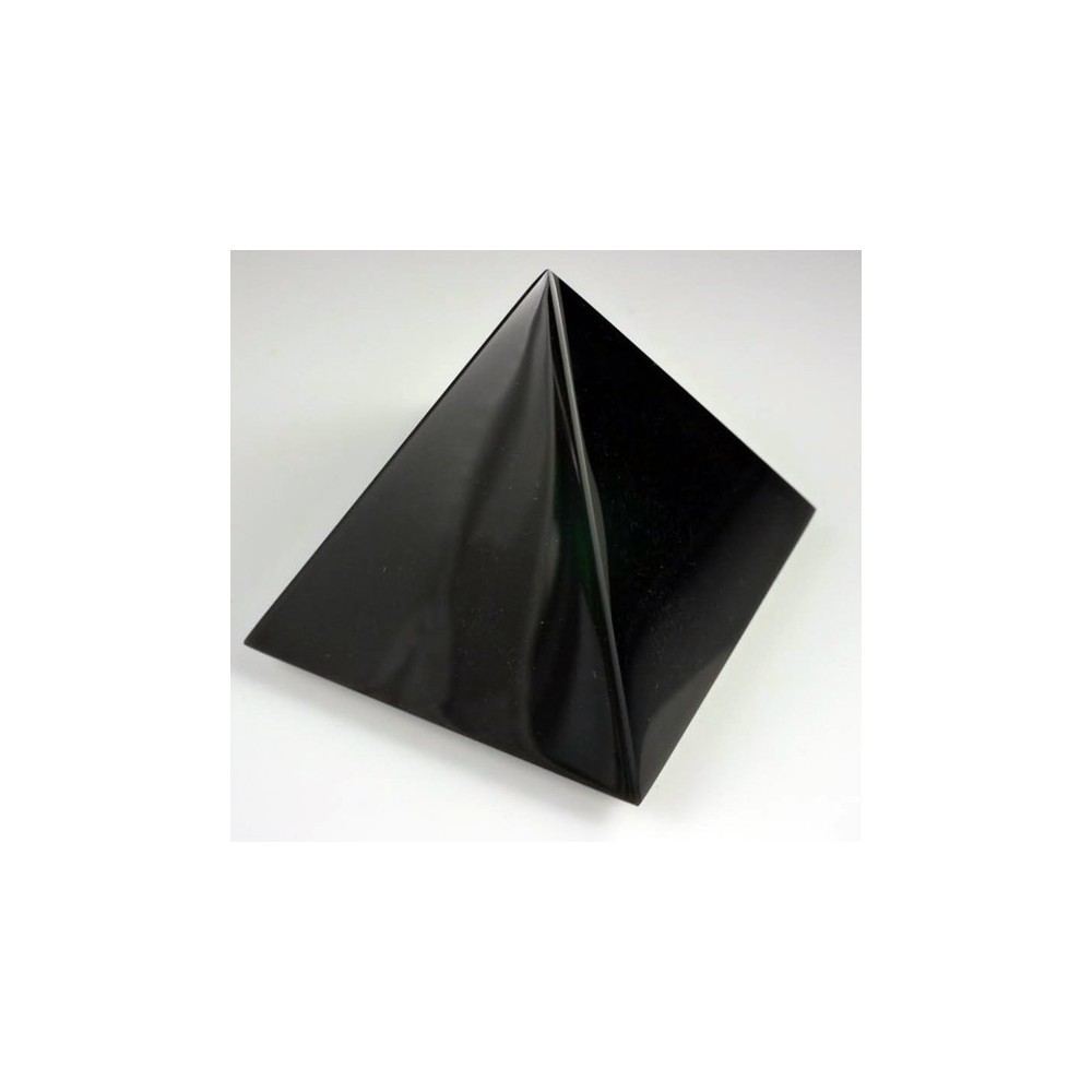 Pyramide 7 cm obsidienne noire