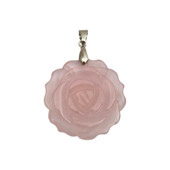 Pendentif Fleur rose en...