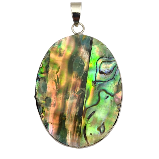 Pendentif Ovale nacre 4,5cm