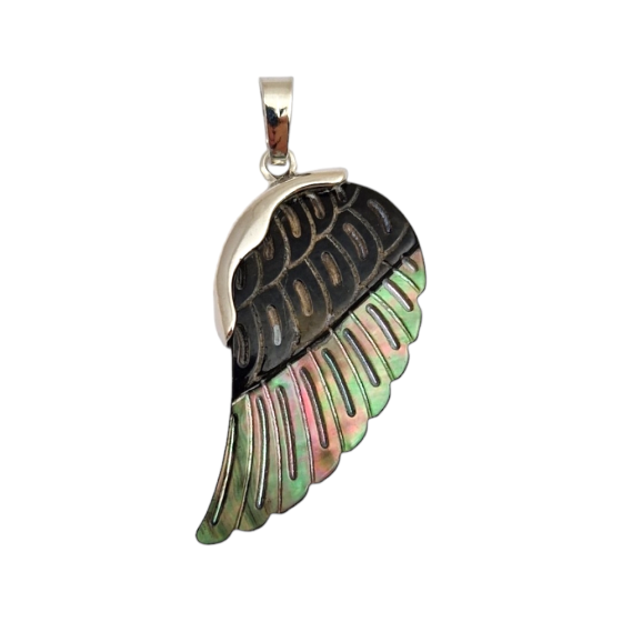 Pendentif aile nacre 4cm