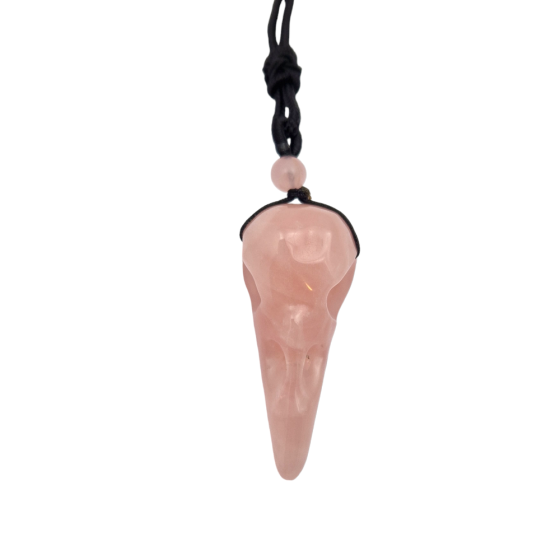 Pendentif crâne corbeau
