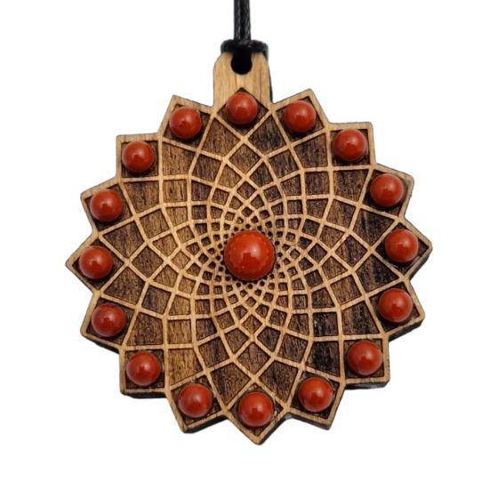 Pendentif en bois Soleil de...