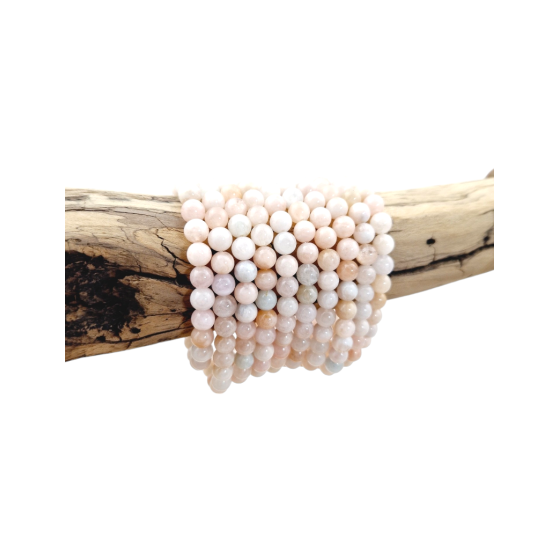 Bracelet morganite perles AB