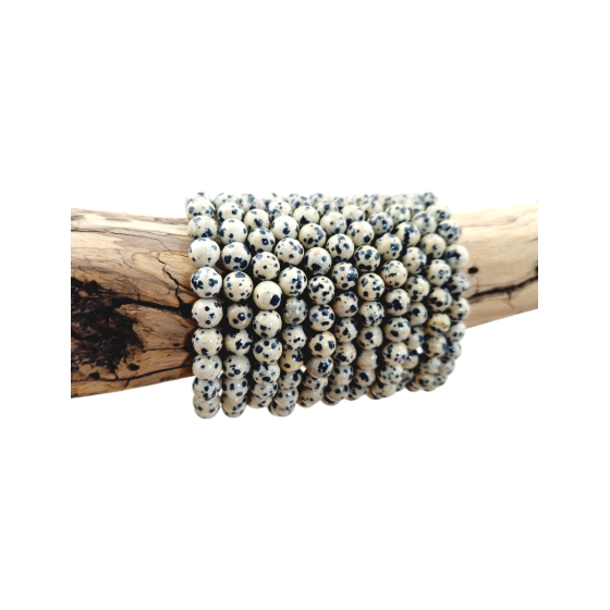 Bracelet Jaspe dalmatien...
