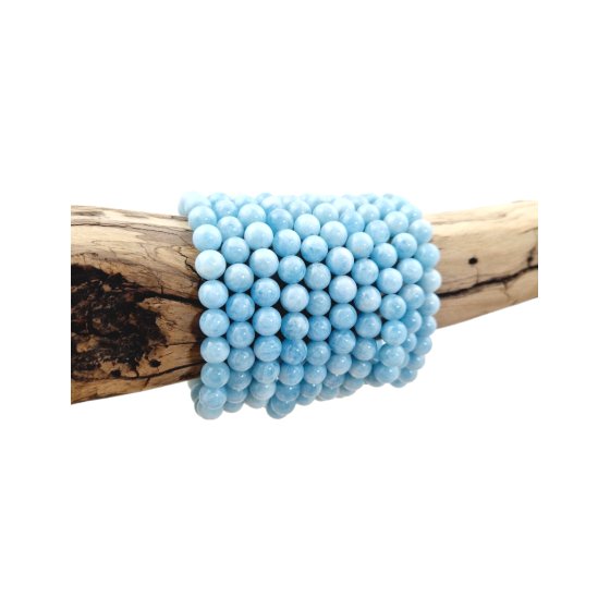 Bracelet aigue-marine perles A